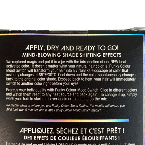 Punky Colour Mood Switch Heat Activated Hair Color Change Black To Pink Sealed - Picture 6 of 12